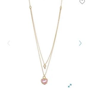 Judith Ripka la Petite Heart Double Chain Necklace